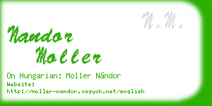 nandor moller business card